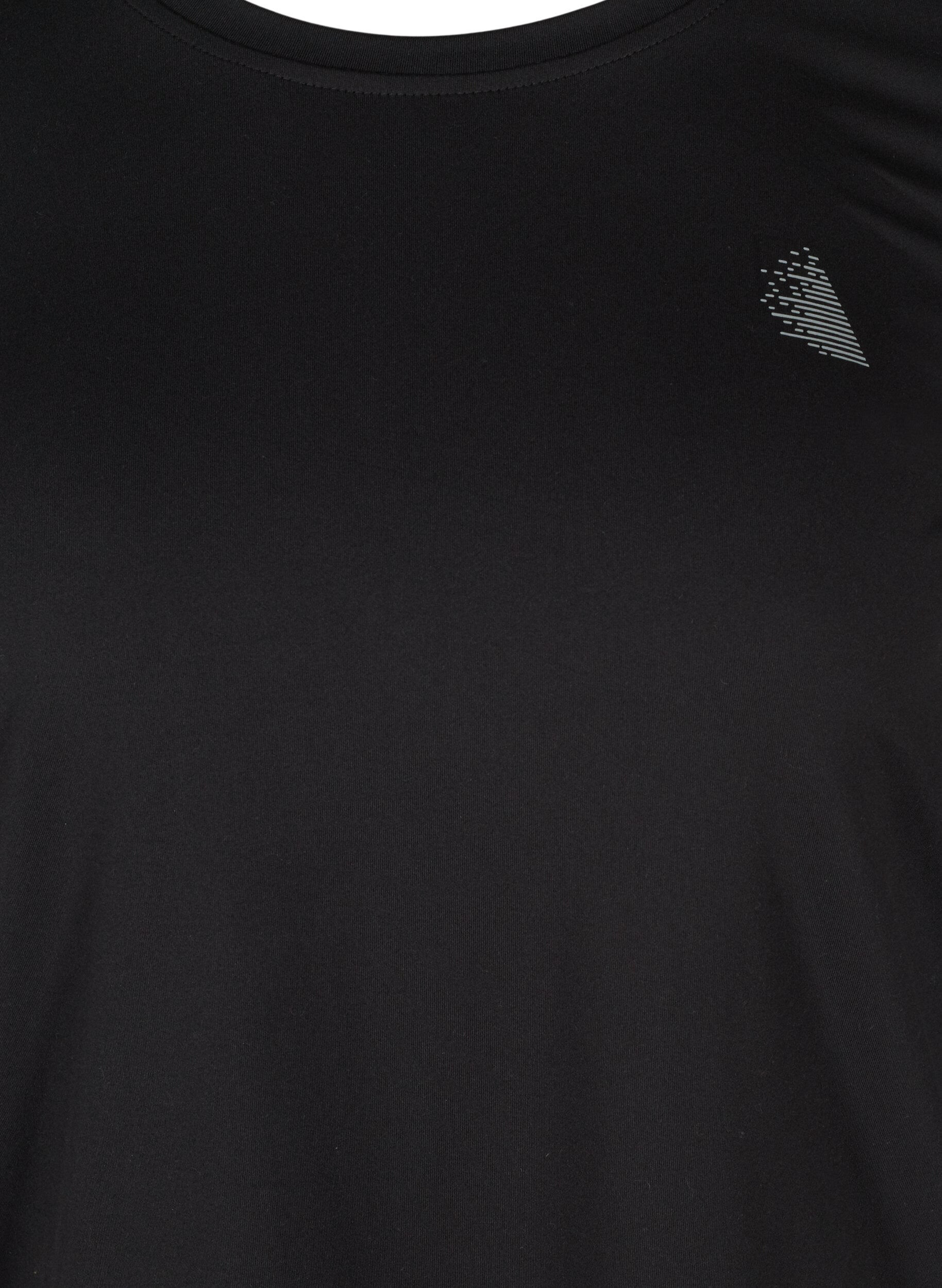 ZizziTr&aelig;ningsbluse med 3/4 &aelig;rmer, Sort, Packshot image number 2