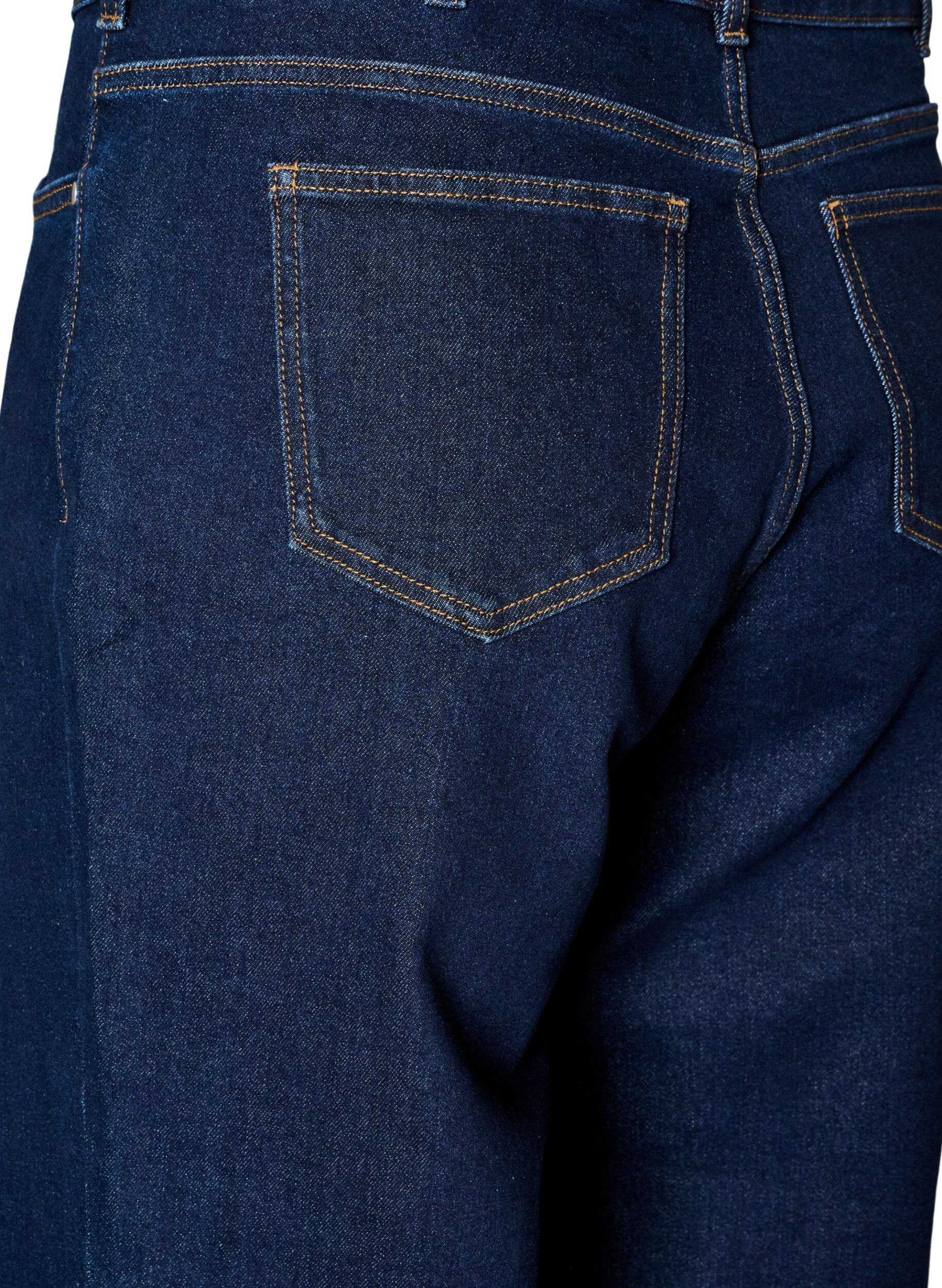 ZizziMyra jeans med h&oslash;j talje og wide fit, Bl&aring;, Packshot image number 3