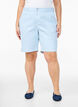 Stribede bermudashorts med høj talje, Blå, Model image number 3