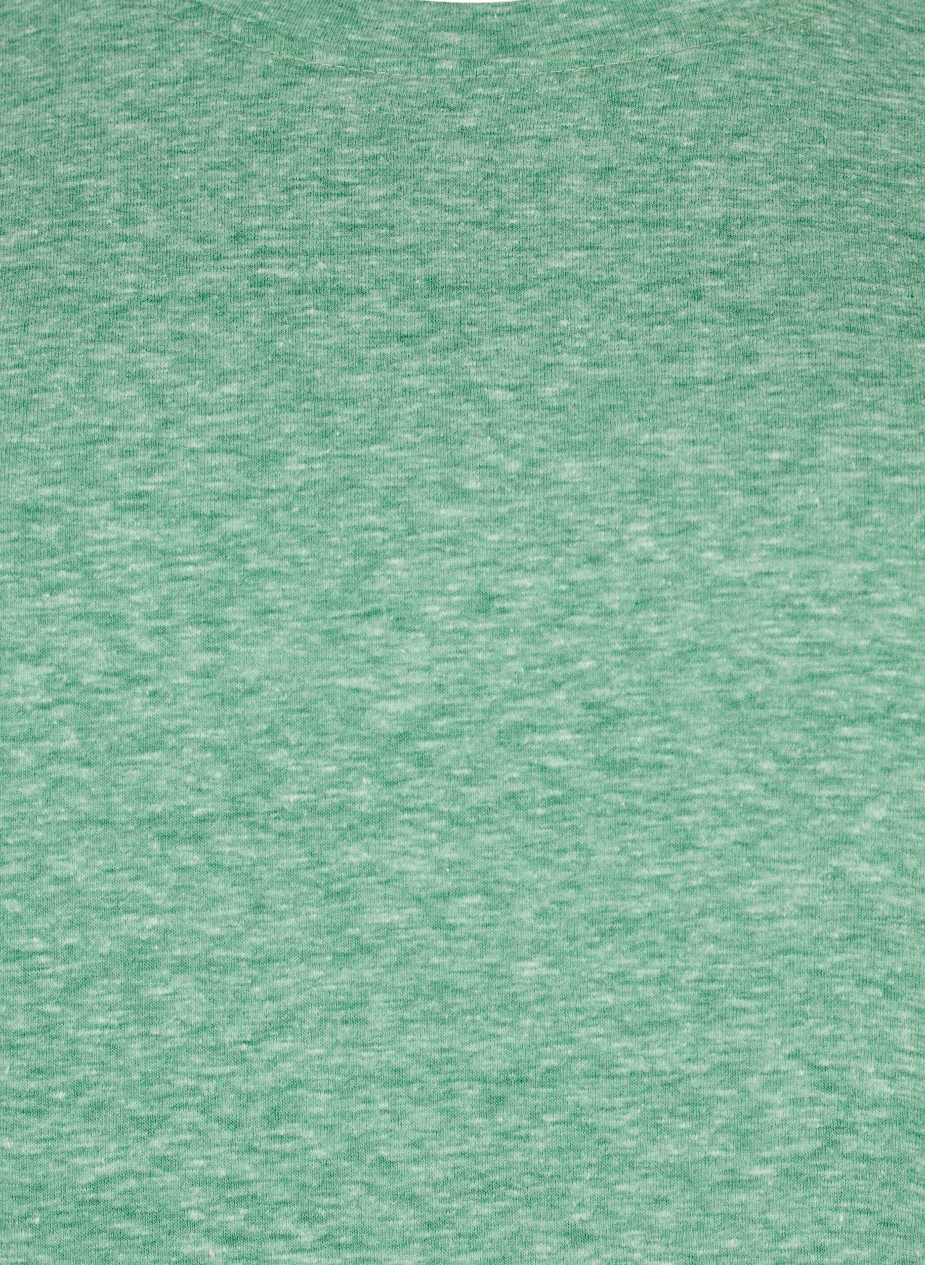 Zizzi Meleret t-shirt med korte &aelig;rmer, Gr&oslash;n, Packshot image number 2