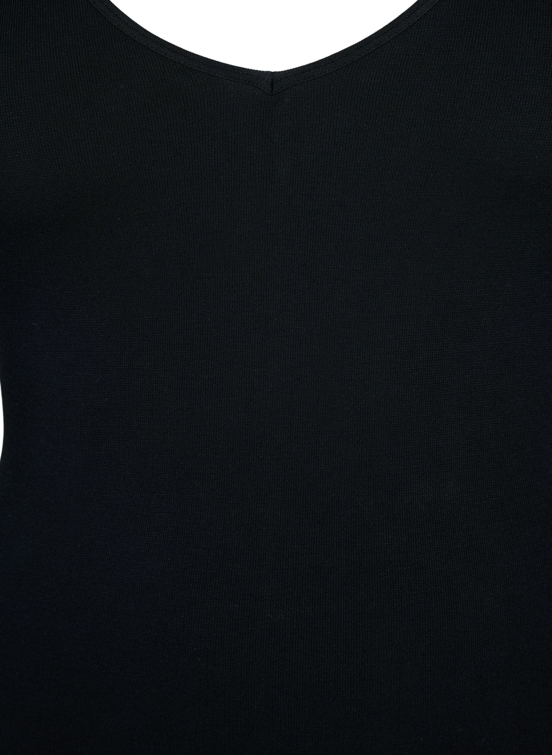 Zizzi Seamless top i modal, Black, Packshot image number 2