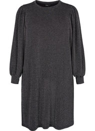 Kjole med zigzag mønster og glimmer, Silver ZigZagShimmer