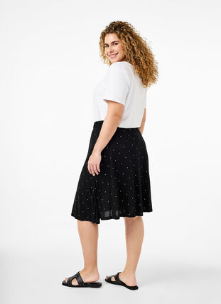 2-pak nederdel i viskose, Black / Black W. dot, Model image number 1