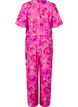 Blomstret jumpsuit med flagermusærmer, Pink Rose AOP, Packshot image number 1