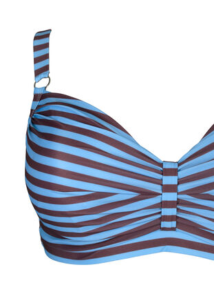 Bikini bh med bøjle og print, BlueBrown Stripe AOP, Packshot image number 2
