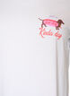 Bomulds T-shirt med brystprint, Hvid, Packshot image number 2