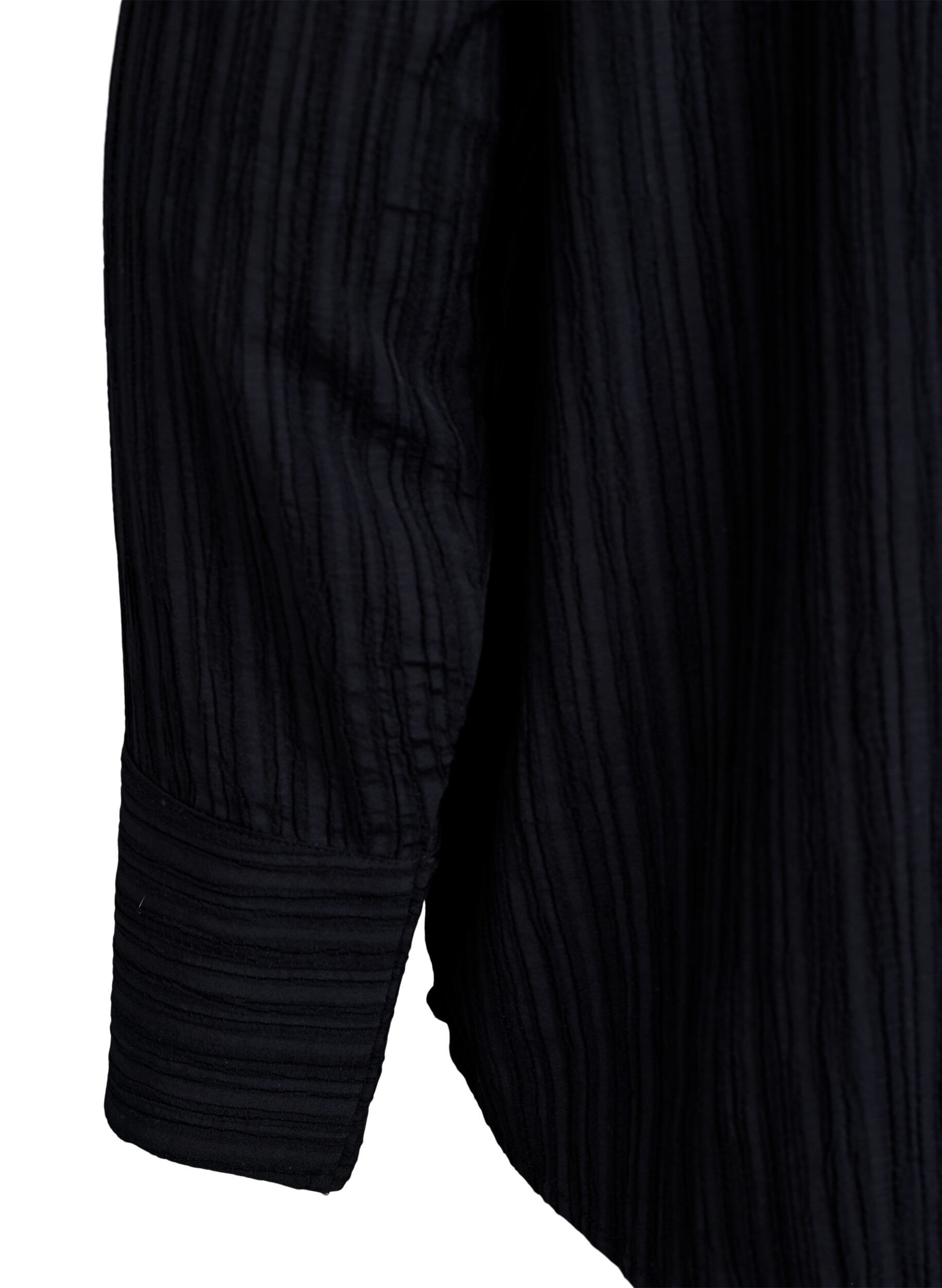 Zizzi FLASH - Skjorte med struktur, Sort, Packshot image number 3