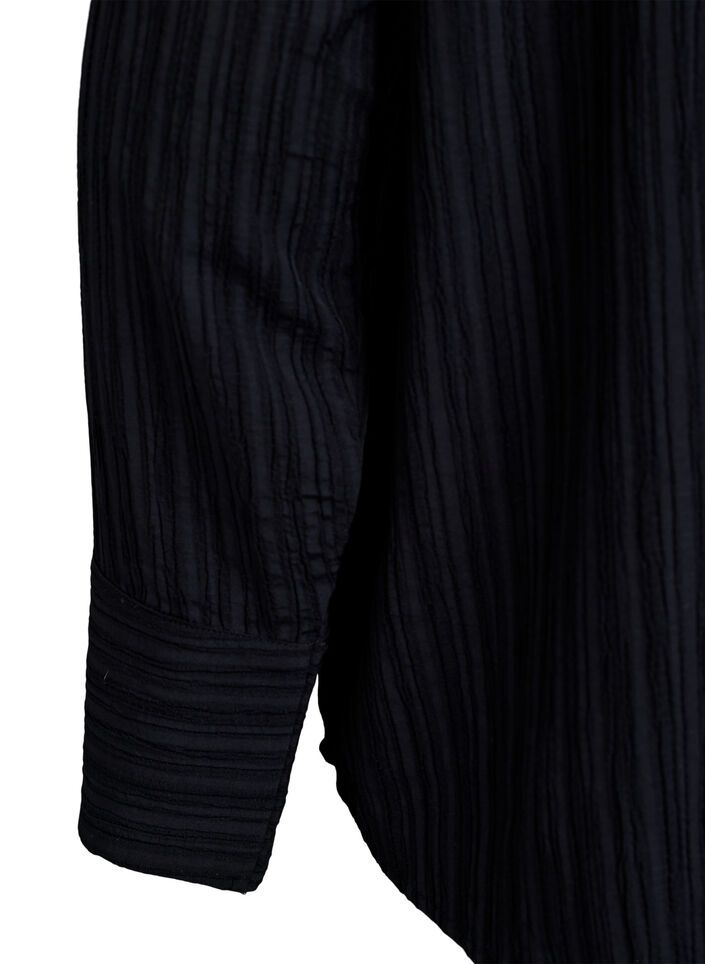 FLASH - Skjorte med struktur, Sort, Packshot image number 3