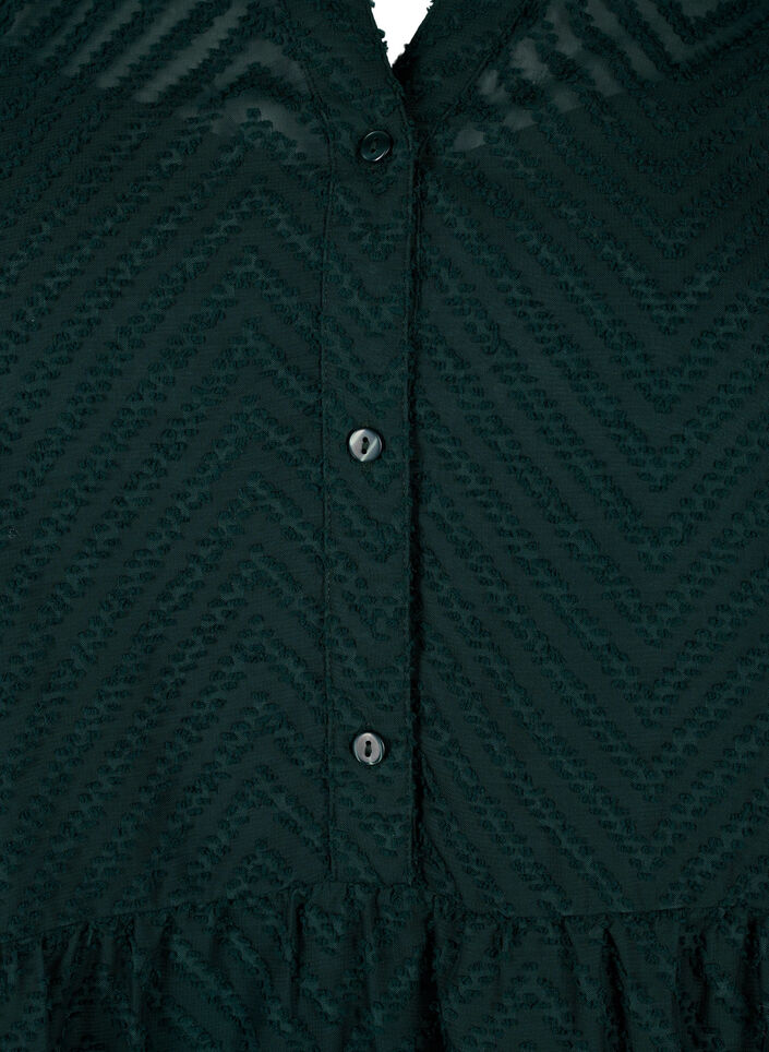 Kort kjole med tekstur og flæsekrave, Scarab, Packshot image number 2