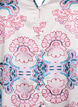 Bluse i satin-look med paisleyprint og 3/4-&aelig;rmer, Bl&aring;, Packshot image number 2