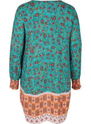 Viskose skjorte med print og v-udskæring, Indian Paisley AOP, Packshot image number 1
