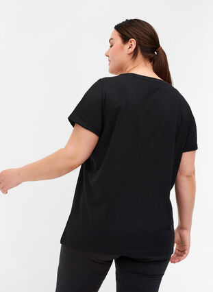 Trænings t-shirt med print, Black Glitter, Model image number 1