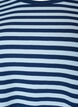 Lang&aelig;rmet natbluse i rib jersey med striber, Bl&aring;, Packshot image number 2