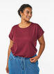 Kort&aelig;rmet t-shirt i bomuldsblanding, M&oslash;rk Bordeaux, Model image number 0