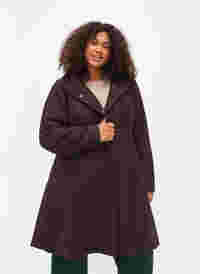Frakke med hætte og a-shape, Port Royal Mel., Model