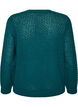 Strikbluse med struktureret hulm&oslash;nster, Gr&oslash;n, Packshot image number 1