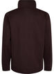 Sweatshirt med h&oslash;j krave og lynl&aring;s, Brun, Packshot image number 1