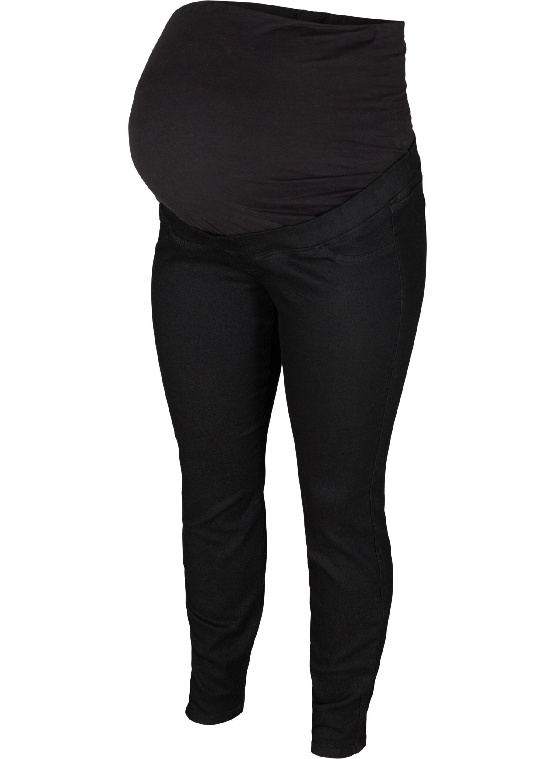 Zizzi Graviditets jeggings med baglommer, Black, Packshot image number 0