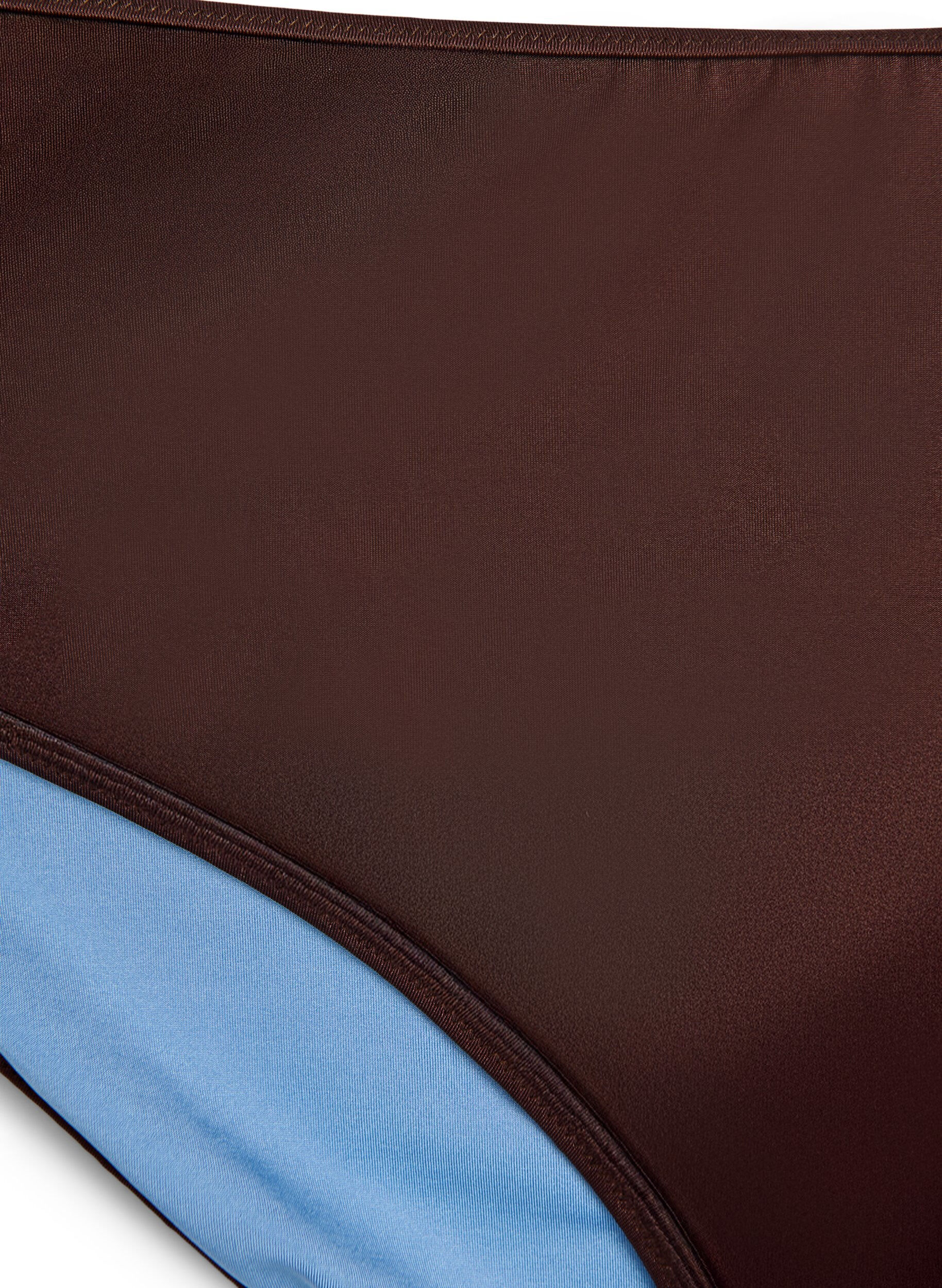 Zizzi Vendbare bikinitrusser med regul&aelig;r talje, Brun, Packshot image number 2