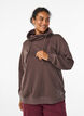 Sweatshirt med h&oslash;j krave og lommer, Brun, Model image number 0