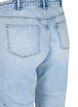 Cropped Vera jeans med nitter, Light blue denim, Packshot image number 3