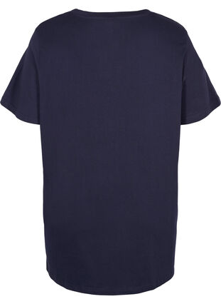 Oversize nat t-shirt i økologisk bomuld, Night Sky, Packshot image number 1