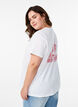 T-shirt med tekstmotiv og rund hals, Hvid, Model image number 2