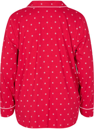 Bomulds natskjorte med print , Tango Red AOP, Packshot image number 1