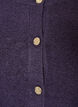 Cardigan i bl&oslash;d strik med guldfarvede knapper, Lilla, Packshot image number 2
