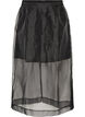 Lang nederdel i organza-look, Sort, Packshot image number 0