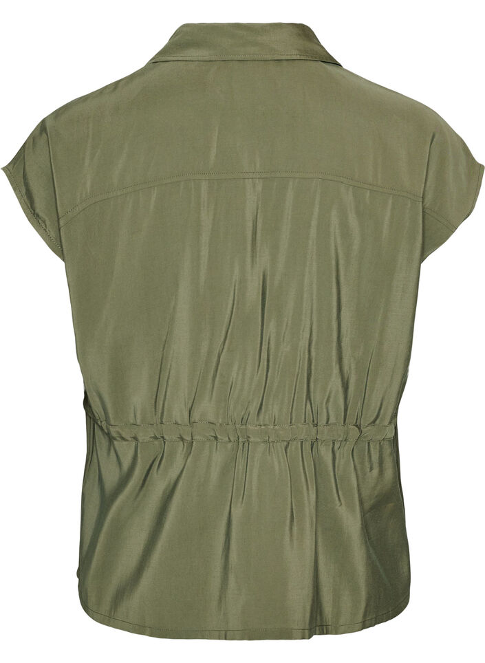 Vest i modal med lynl&aring;s og bindeb&aring;nd, Gr&oslash;n, Packshot image number 1