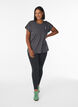 Ensfarvet tr&aelig;nings t-shirt, Gr&aring;, Model image number 1