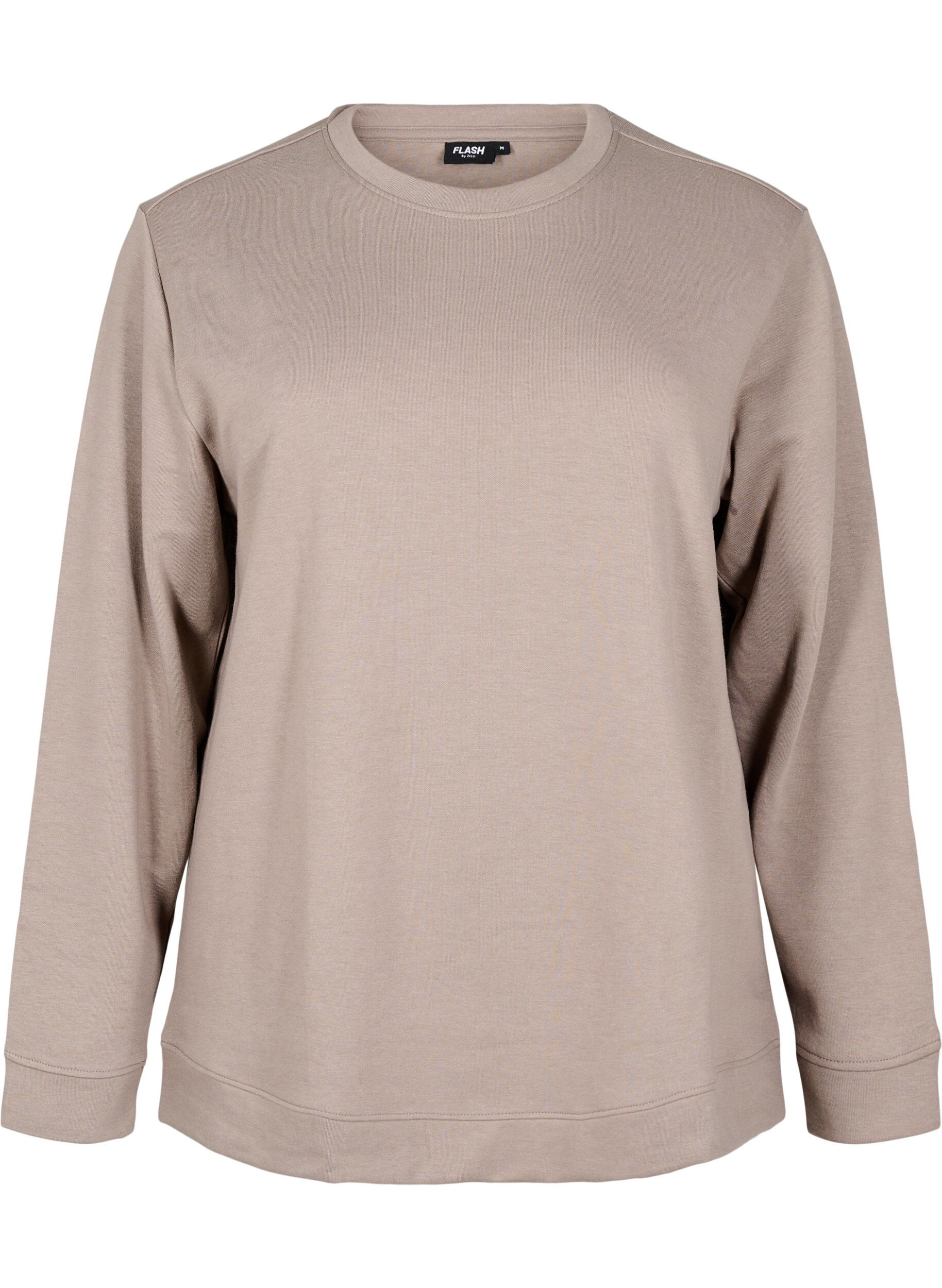 Zizzi FLASH - Sweatshirt med rund hals , Beige, Packshot image number 0