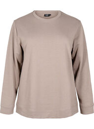 FLASH - Sweatshirt med rund hals , Beige