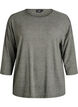 Jerseybluse med 3/4 &aelig;rmer, Gr&oslash;n, Packshot image number 0