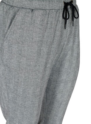 Ternede bukser med lommer, Black Check, Packshot image number 2