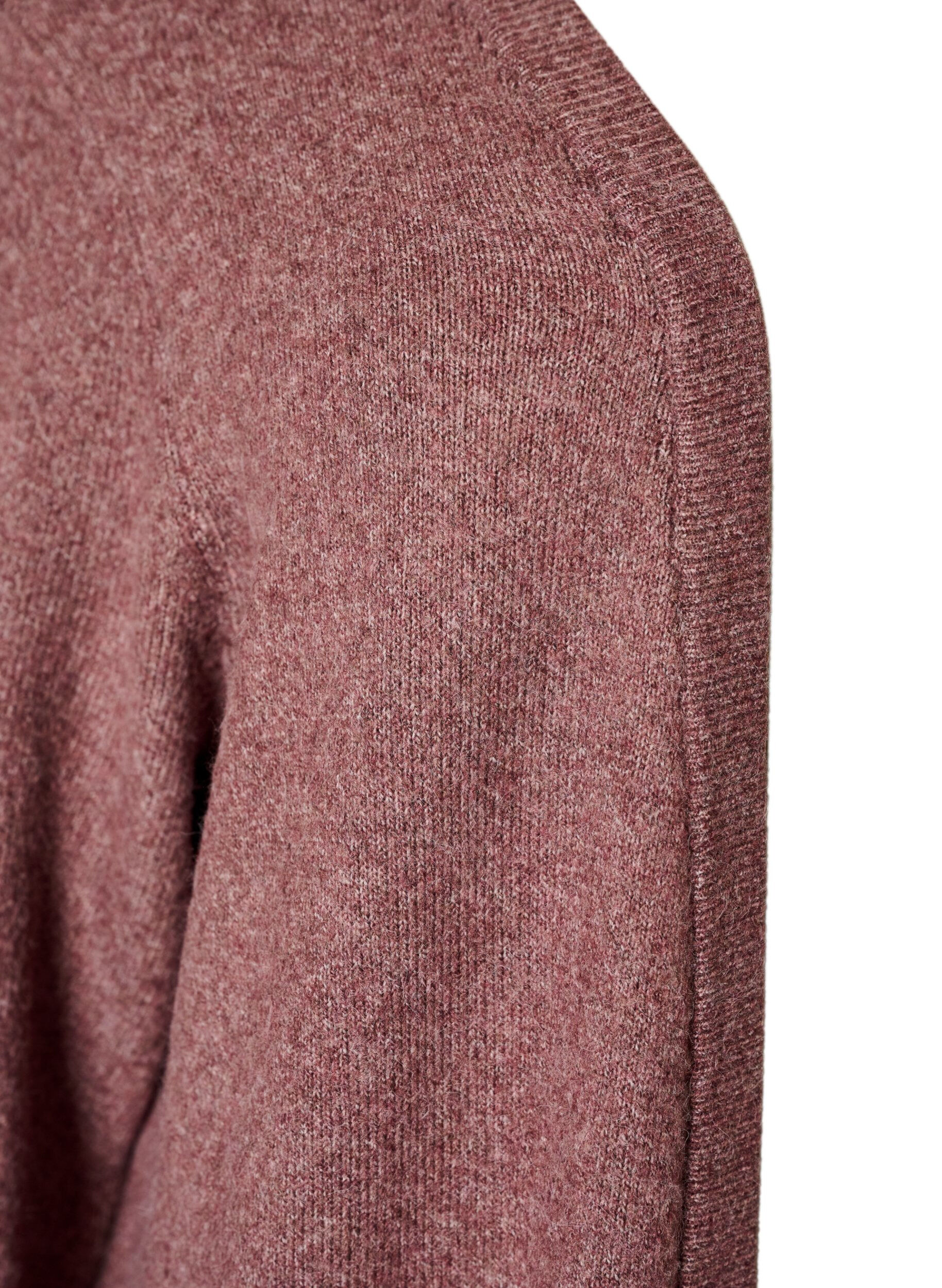 ZizziMeleret strik cardigan med lommer, Lyser&oslash;d, Packshot image number 2