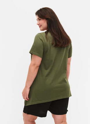 Bomulds t-shirt med korte ærmer, Thyme PRESENT, Model image number 1