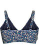 Blomstret bikini bh med fl&aelig;sedetaljer, Bl&aring;, Packshot image number 1