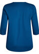 Tr&aelig;ningsbluse med 3/4 &aelig;rmer, Bl&aring;, Packshot image number 1