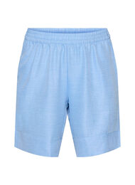 Shorts med lommer og h&oslash;j talje, Bl&aring;