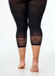 50 denier legging med blondekant, Sort, Model image number 1