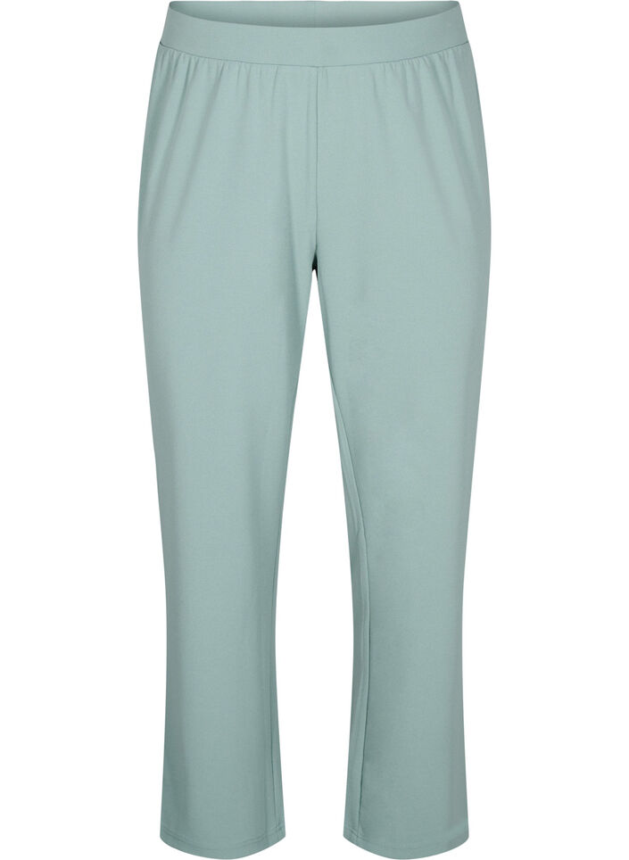 Bukser med straight fit, Gr&oslash;n, Packshot image number 0