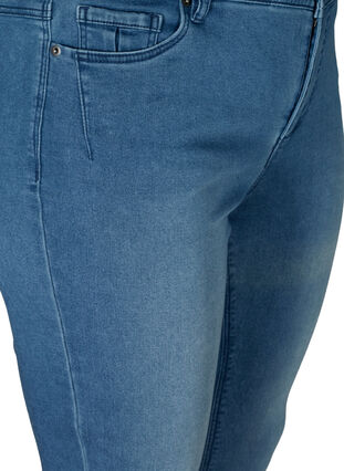 Slim fit Emily jeans med normal taljehøjde, Blue denim, Packshot image number 2