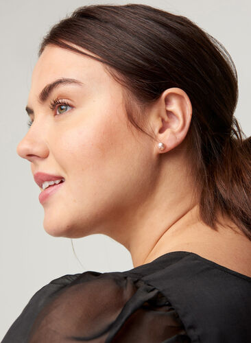 Perle øreringe, Rose, Model image number 0