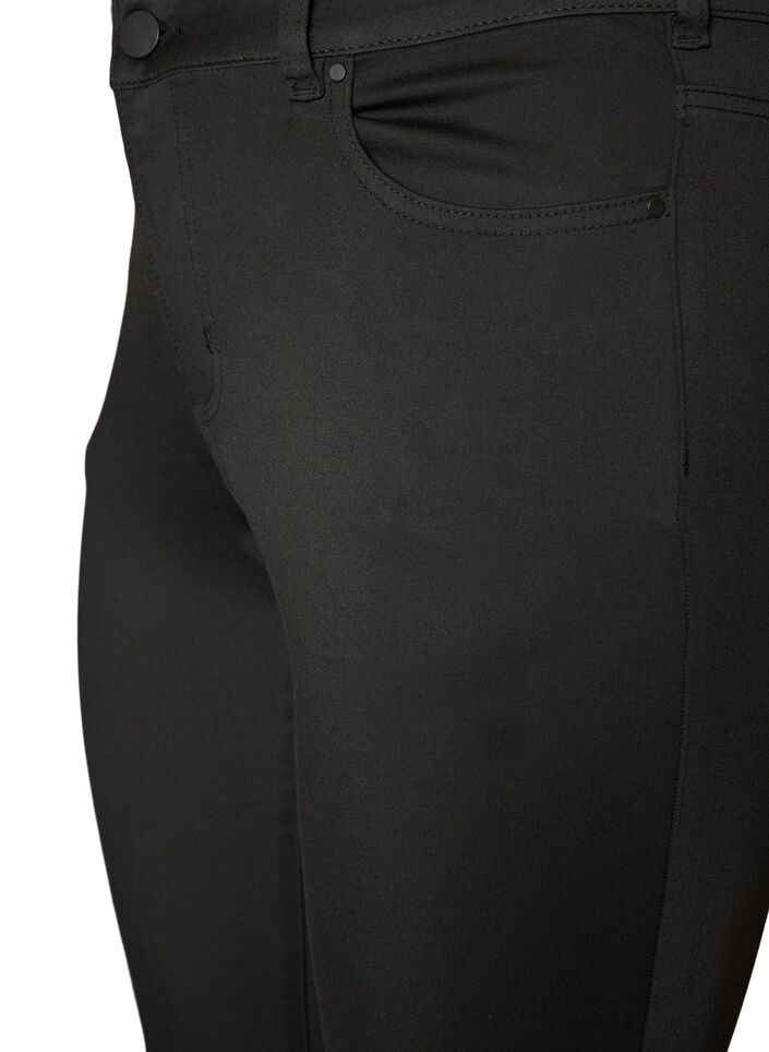 Emily Stay Black jeans med regul&aelig;r taljeh&oslash;jde, Sort, Packshot image number 2