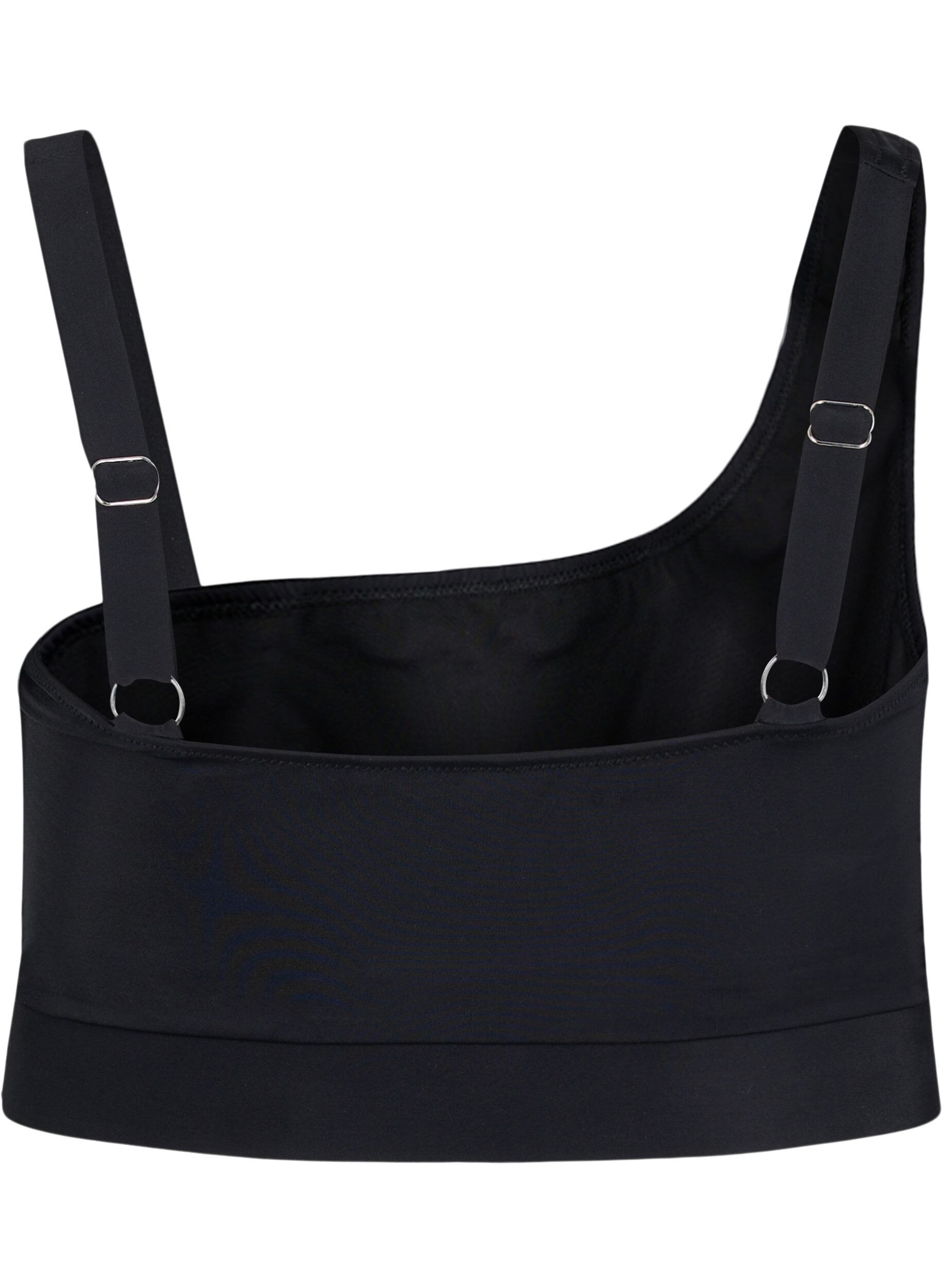 Zizzi One-shoulder bikini top , Black, Packshot image number 1