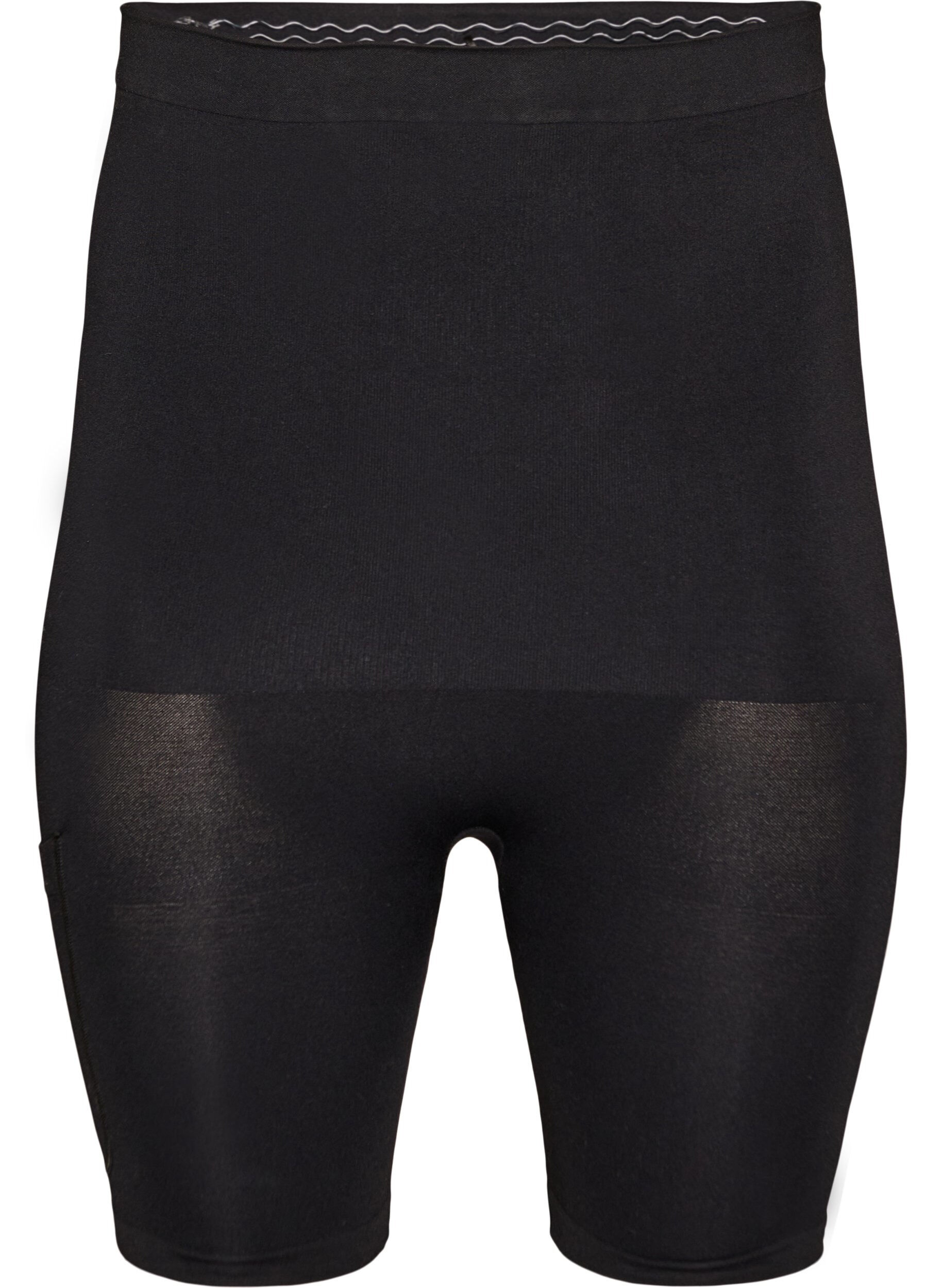 Zizzi Shapewear shorts med medium support og h&oslash;j talje, Sort, Packshot image number 0