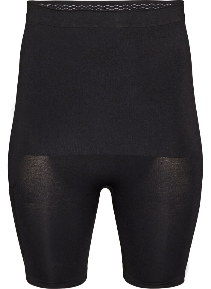 Shapewear shorts med medium support og h&oslash;j talje, Sort, Packshot image number 0