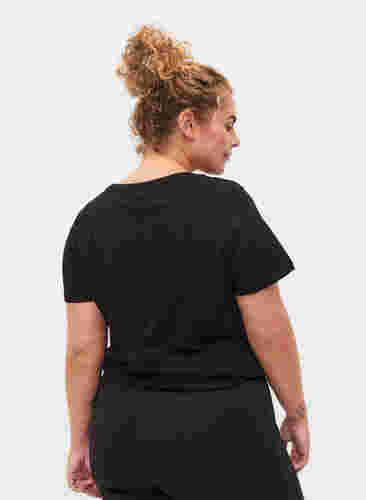 Trænings t-shirt med print, Black w. stripe run, Model image number 1
